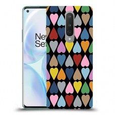 פסיפס קשת לבבות כיסוי מגן קשיח מעוצב ל OnePlus 8 יחידה אחת סקרין מובייל