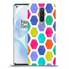 ניאון חלת דבש כיסוי מגן קשיח מעוצב ל OnePlus 8 יחידה אחת סקרין מובייל