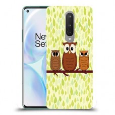 משפחת ינשוף כיסוי מגן קשיח מעוצב ל OnePlus 8 יחידה אחת סקרין מובייל