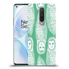 ינשופים על ירוק כיסוי מגן קשיח מעוצב ל OnePlus 8 יחידה אחת סקרין מובייל