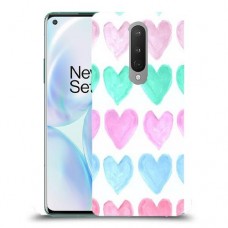 לבבות פסטל כיסוי מגן קשיח מעוצב ל OnePlus 8 יחידה אחת סקרין מובייל