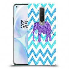 אלפנט סגול כיסוי מגן קשיח מעוצב ל OnePlus 8 יחידה אחת סקרין מובייל