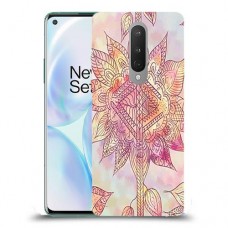חמניות מוזרה סגולה כיסוי מגן קשיח מעוצב ל OnePlus 8 יחידה אחת סקרין מובייל