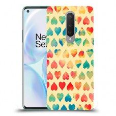לבבות קשת כיסוי מגן קשיח מעוצב ל OnePlus 8 יחידה אחת סקרין מובייל