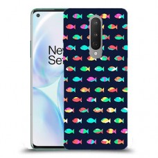 קשת בדגים כיסוי מגן קשיח מעוצב ל OnePlus 8 יחידה אחת סקרין מובייל