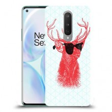 אדג אדום במשקפיים כיסוי מגן קשיח מעוצב ל OnePlus 8 יחידה אחת סקרין מובייל