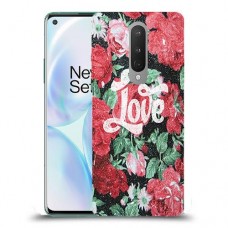 רוז אהבה כיסוי מגן קשיח מעוצב ל OnePlus 8 יחידה אחת סקרין מובייל