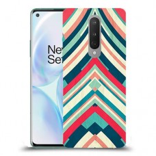 פסים בצבע כיסוי מגן קשיח מעוצב ל OnePlus 8 יחידה אחת סקרין מובייל