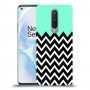 פסים במנטה כיסוי מגן קשיח מעוצב ל OnePlus 8 יחידה אחת סקרין מובייל