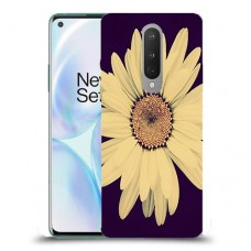 חמניות בשחור כיסוי מגן קשיח מעוצב ל OnePlus 8 יחידה אחת סקרין מובייל