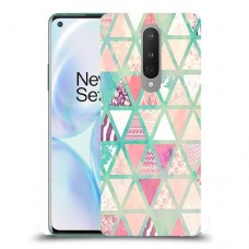משולשים כיסוי מגן קשיח מעוצב ל OnePlus 8 יחידה אחת סקרין מובייל