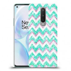 גיאומטריה טורקיז כיסוי מגן קשיח מעוצב ל OnePlus 8 יחידה אחת סקרין מובייל