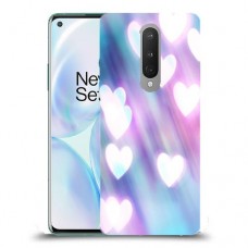 לבבות מעורפלים בכחול כיסוי מגן קשיח מעוצב ל OnePlus 8 יחידה אחת סקרין מובייל