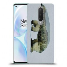 דוב לבן כיסוי מגן קשיח מעוצב ל OnePlus 8 יחידה אחת סקרין מובייל