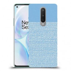 נקודות לבנות בכחול כיסוי מגן קשיח מעוצב ל OnePlus 8 יחידה אחת סקרין מובייל