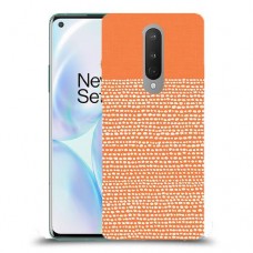 נקודות לבנות בכתום כיסוי מגן קשיח מעוצב ל OnePlus 8 יחידה אחת סקרין מובייל