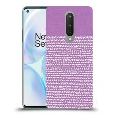 נקודות לבנות בסגול כיסוי מגן קשיח מעוצב ל OnePlus 8 יחידה אחת סקרין מובייל