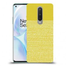 נקודות לבנות בצהוב כיסוי מגן קשיח מעוצב ל OnePlus 8 יחידה אחת סקרין מובייל