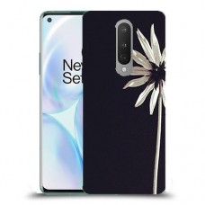 פרח לבן כיסוי מגן קשיח מעוצב ל OnePlus 8 יחידה אחת סקרין מובייל