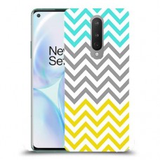 שורות צהובות-ירוקות כיסוי מגן קשיח מעוצב ל OnePlus 8 יחידה אחת סקרין מובייל