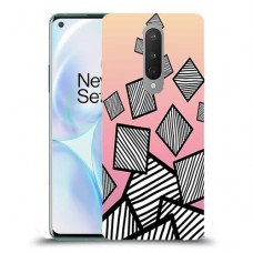 זאברה ריבועים כיסוי מגן קשיח מעוצב ל OnePlus 8 יחידה אחת סקרין מובייל
