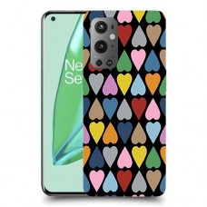פסיפס קשת לבבות כיסוי מגן קשיח מעוצב ל OnePlus 9 Pro יחידה אחת סקרין מובייל