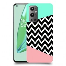 פסים במנטה ורוד כיסוי מגן קשיח מעוצב ל OnePlus 9 Pro יחידה אחת סקרין מובייל