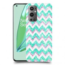 גיאומטריה טורקיז כיסוי מגן קשיח מעוצב ל OnePlus 9 Pro יחידה אחת סקרין מובייל