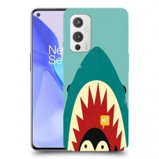 פינגווין בכריש כיסוי מגן קשיח מעוצב ל OnePlus 9 יחידה אחת סקרין מובייל