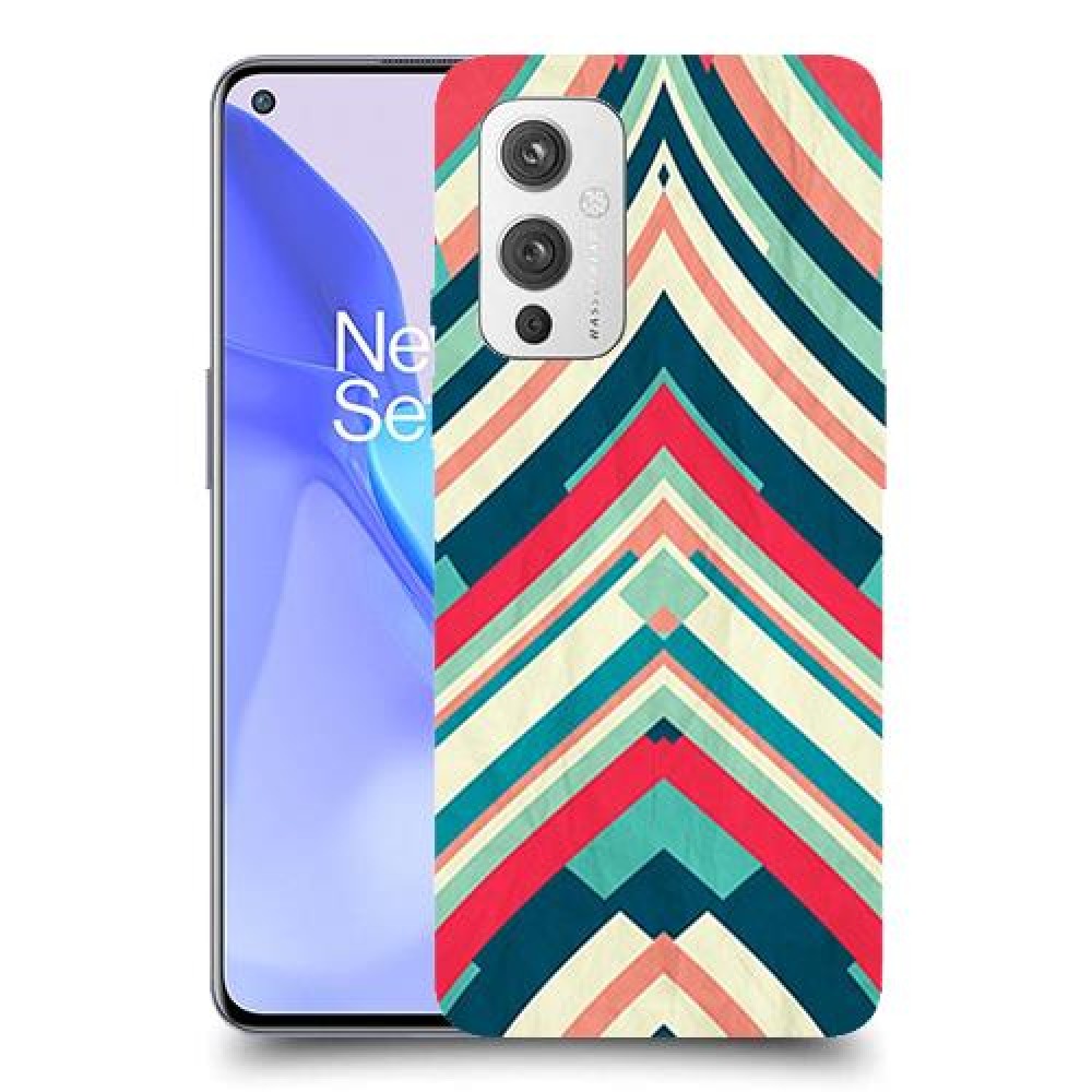 פסים בצבע כיסוי מגן קשיח מעוצב ל OnePlus 9 יחידה אחת סקרין מובייל