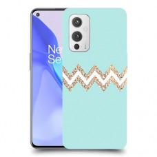 פסים בירוק כיסוי מגן קשיח מעוצב ל OnePlus 9 יחידה אחת סקרין מובייל