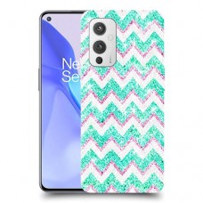 גיאומטריה טורקיז כיסוי מגן קשיח מעוצב ל OnePlus 9 יחידה אחת סקרין מובייל