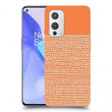 נקודות לבנות בכתום כיסוי מגן קשיח מעוצב ל OnePlus 9 יחידה אחת סקרין מובייל