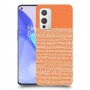 נקודות לבנות בכתום כיסוי מגן קשיח מעוצב ל OnePlus 9 יחידה אחת סקרין מובייל