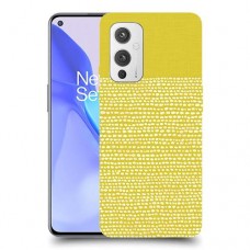 נקודות לבנות בצהוב כיסוי מגן קשיח מעוצב ל OnePlus 9 יחידה אחת סקרין מובייל
