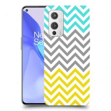 שורות צהובות-ירוקות כיסוי מגן קשיח מעוצב ל OnePlus 9 יחידה אחת סקרין מובייל