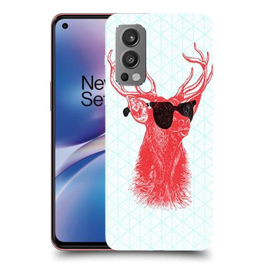 אדג אדום במשקפיים כיסוי מגן קשיח מעוצב ל OnePlus Nord 2 5G יחידה אחת סקרין מובייל
