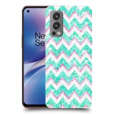 גיאומטריה טורקיז כיסוי מגן קשיח מעוצב ל OnePlus Nord 2 5G יחידה אחת סקרין מובייל