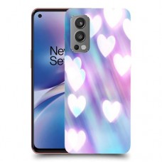 לבבות מעורפלים בכחול כיסוי מגן קשיח מעוצב ל OnePlus Nord 2 5G יחידה אחת סקרין מובייל