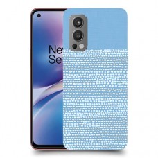 נקודות לבנות בכחול כיסוי מגן קשיח מעוצב ל OnePlus Nord 2 5G יחידה אחת סקרין מובייל