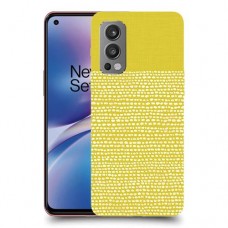 נקודות לבנות בצהוב כיסוי מגן קשיח מעוצב ל OnePlus Nord 2 5G יחידה אחת סקרין מובייל