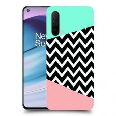 פסים במנטה ורוד כיסוי מגן קשיח מעוצב ל OnePlus Nord CE 5G יחידה אחת סקרין מובייל