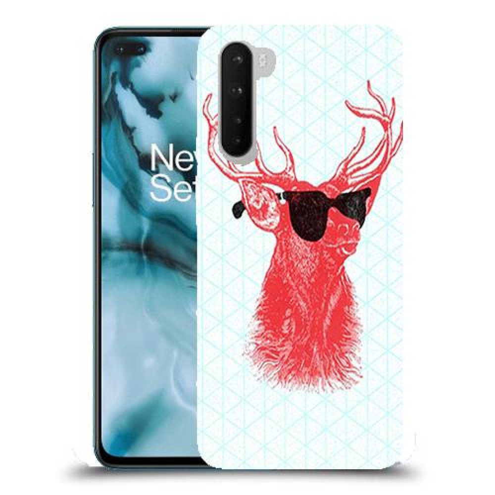אדג אדום במשקפיים כיסוי מגן קשיח מעוצב ל OnePlus Nord יחידה אחת סקרין מובייל