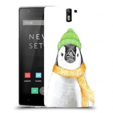 פינגווין בקור כיסוי מגן קשיח מעוצב ל OnePlus One יחידה אחת סקרין מובייל