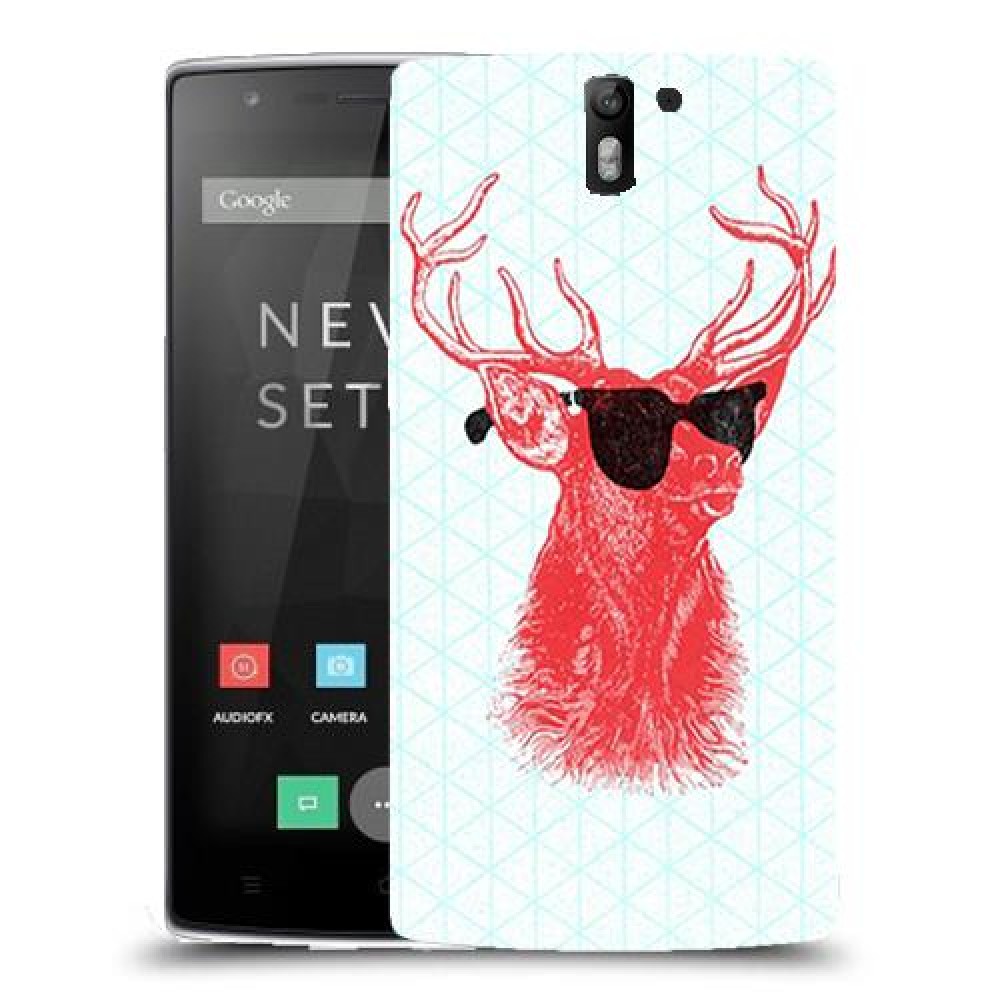 אדג אדום במשקפיים כיסוי מגן קשיח מעוצב ל OnePlus One יחידה אחת סקרין מובייל