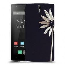 פרח לבן כיסוי מגן קשיח מעוצב ל OnePlus One יחידה אחת סקרין מובייל