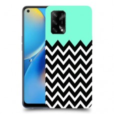 פסים במנטה כיסוי מגן קשיח מעוצב ל Oppo A74 יחידה אחת סקרין מובייל