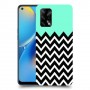 פסים במנטה כיסוי מגן קשיח מעוצב ל Oppo A74 יחידה אחת סקרין מובייל