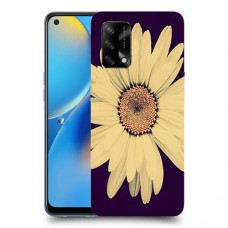 חמניות בשחור כיסוי מגן קשיח מעוצב ל Oppo A74 יחידה אחת סקרין מובייל