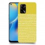 נקודות לבנות בצהוב כיסוי מגן קשיח מעוצב ל Oppo A74 יחידה אחת סקרין מובייל